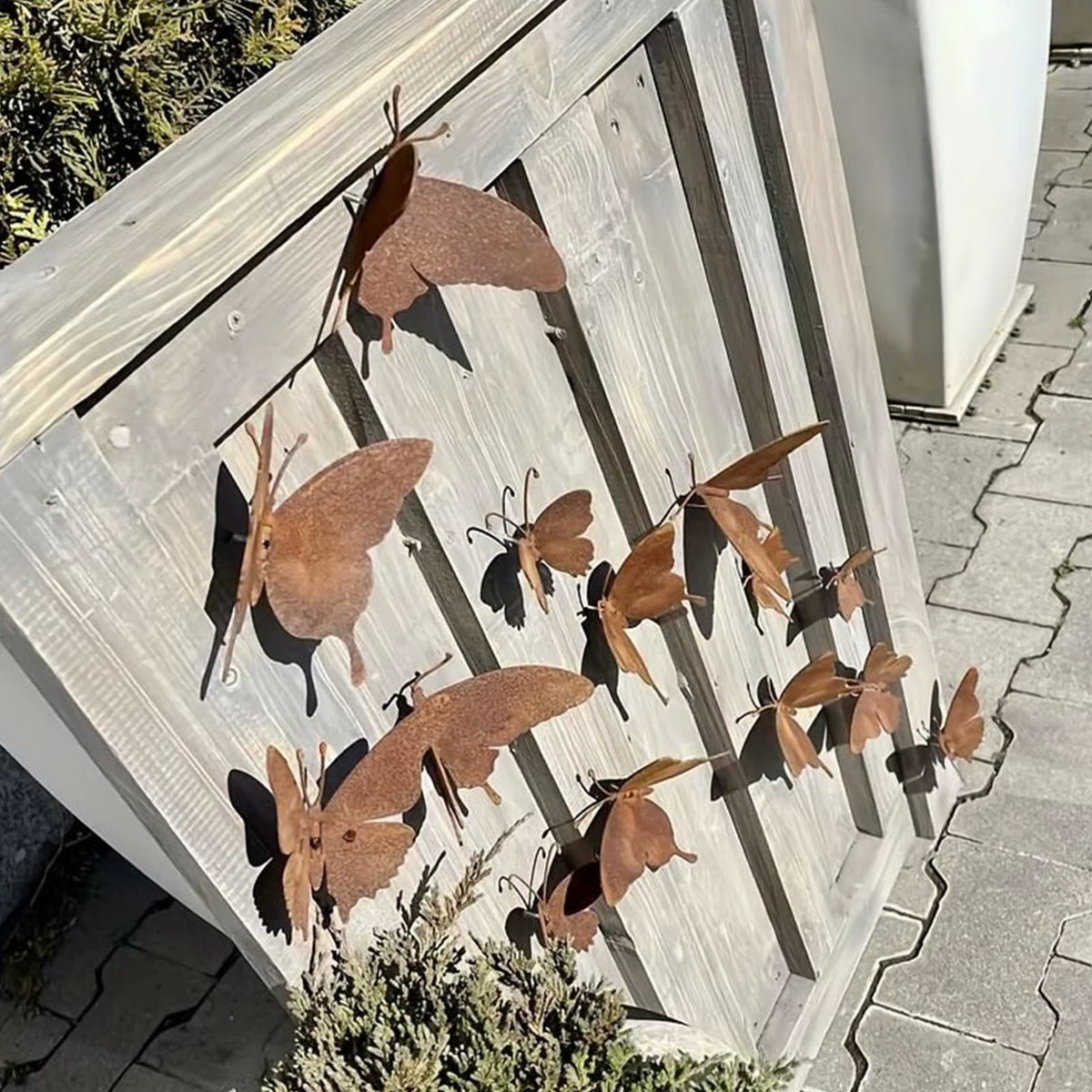 Schmetterling Wanddeko aus Metall, 15er Set