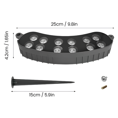 LED Ring Strahler für Bäume, wetterfest IP65, Aluminium