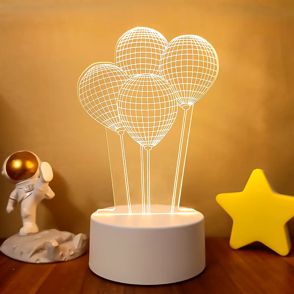 3D LED Lamp Creative 3D LED Night Lights Novelty Illusion Night Lamp 3D Illusion Table Lamp for Home Decorative Light