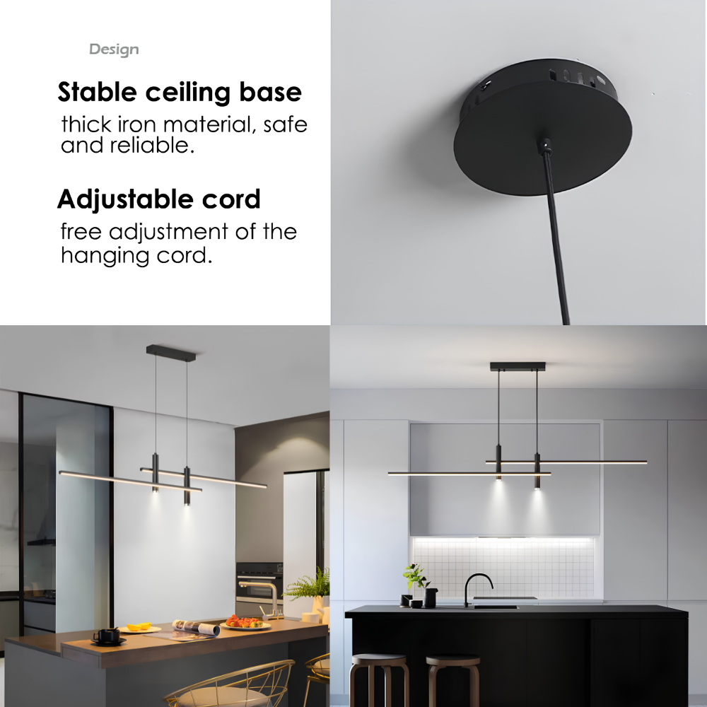Lineare LED Pendelleuchte dimmbar, höhenverstellbar
