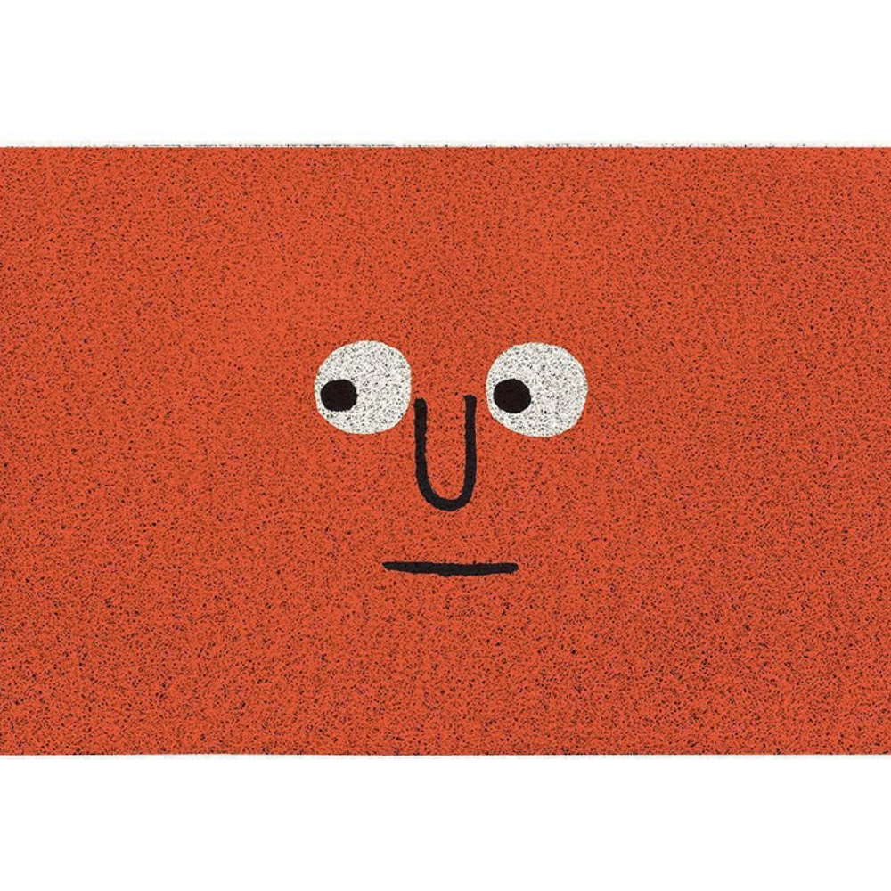 Fussmatte mit Gesichtsmotiv, rutschfest, 40x60 bis 60x90 cm