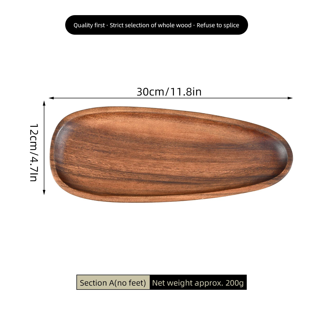 Wooden Oval Irregular Tray, Multifunctional Desktop Decorative Tray, Aromatherapy Storage, Key Tray, Jewelry & Accessories Organizer, Home Decor, 1Pc