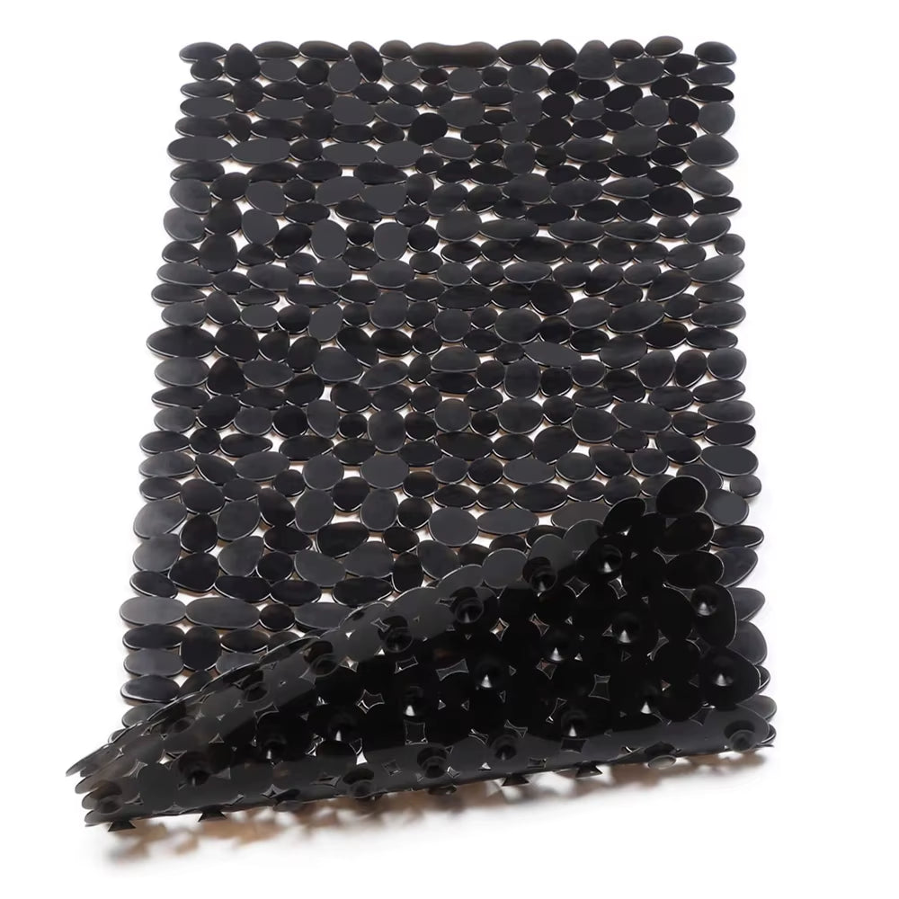 Non-Slip Pebble Bathroom Mat with Suction Cups and Drain Holes Safe Shower Bath Bathtub Mat Bathroom Accessories