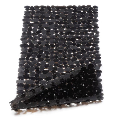Non-Slip Pebble Bathroom Mat with Suction Cups and Drain Holes Safe Shower Bath Bathtub Mat Bathroom Accessories