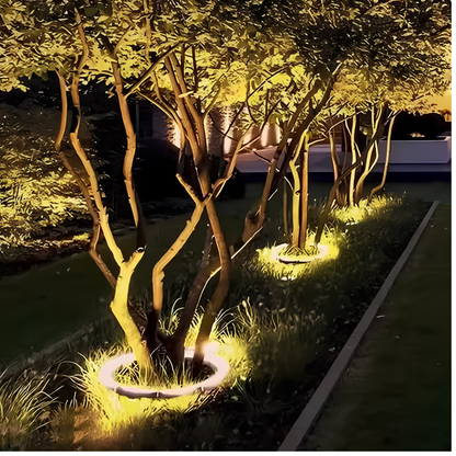 LED Ring Strahler für Bäume, wetterfest IP65, Aluminium