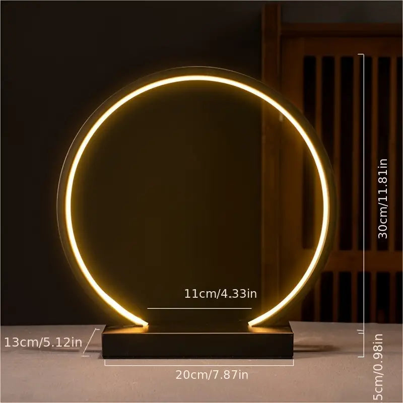 New Chinese Style Creative Zen Decoration Home Backflow Incense Living Room LED Lamp Ring