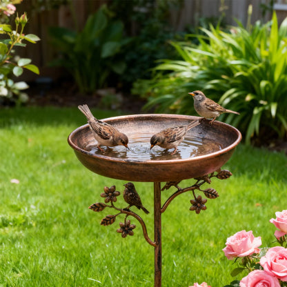 Vogeltränke Garten aus Eisen, freistehend, Vintage-Design