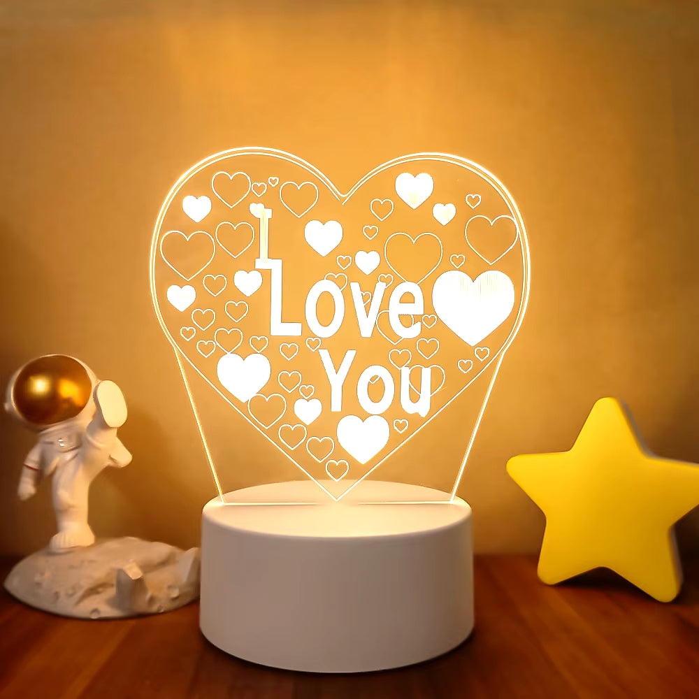 3D LED Lamp Creative 3D LED Night Lights Novelty Illusion Night Lamp 3D Illusion Table Lamp for Home Decorative Light