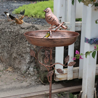 Vogeltränke Garten aus Eisen, freistehend, Vintage-Design
