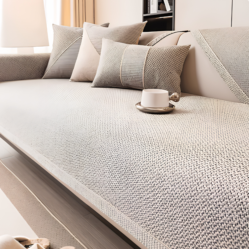 Sofaschoner aus Baumwolle & Leinen, rutschfest, waschbar