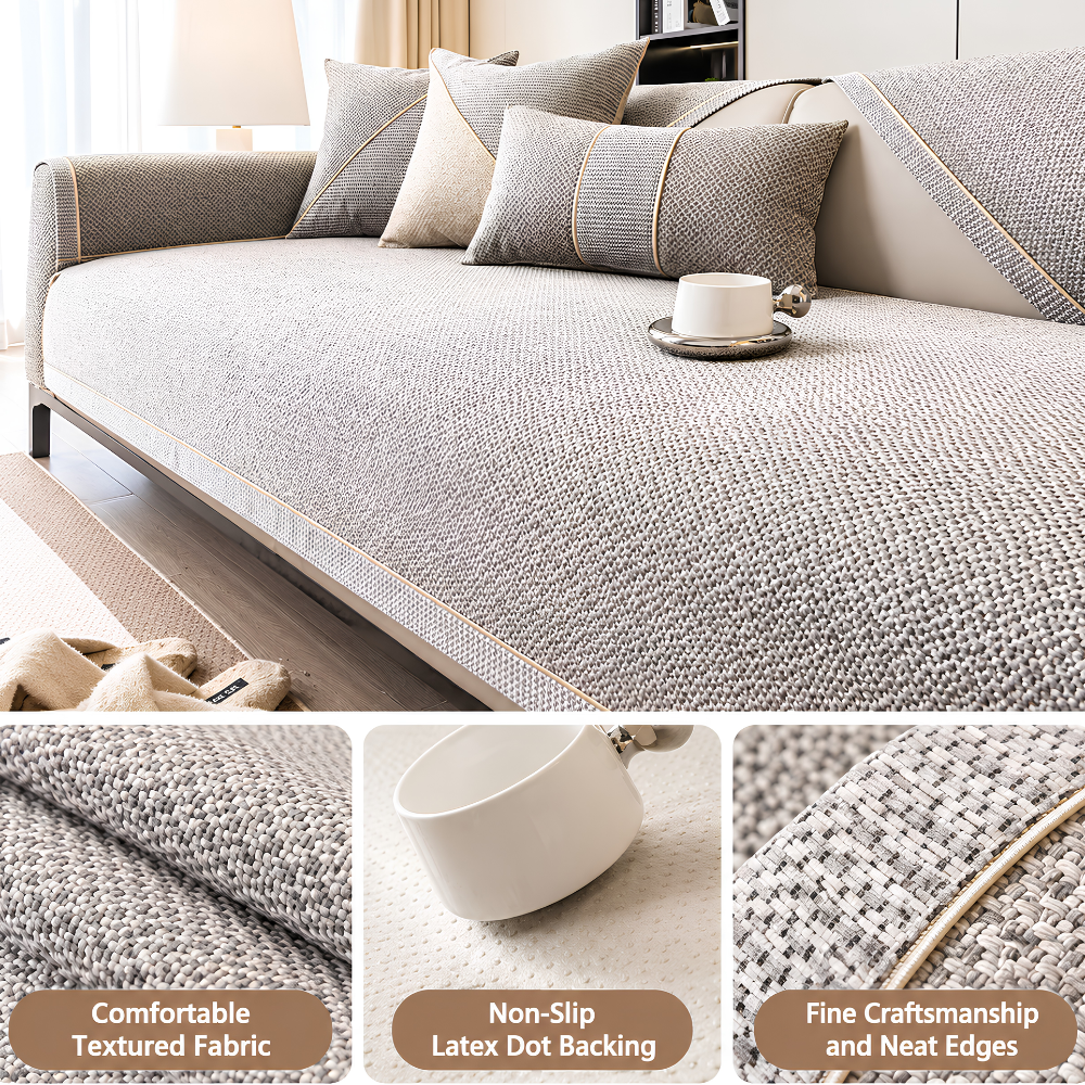 Sofaschoner aus Baumwolle & Leinen, rutschfest, waschbar