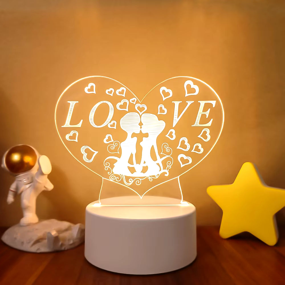3D LED Lamp Creative 3D LED Night Lights Novelty Illusion Night Lamp 3D Illusion Table Lamp for Home Decorative Light