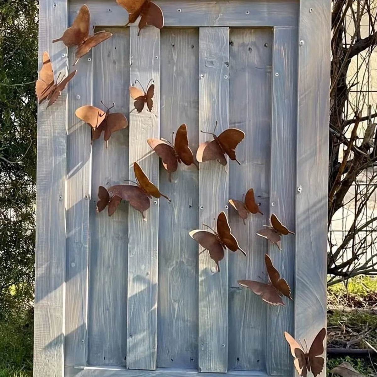 Schmetterling Wanddeko aus Metall, 15er Set