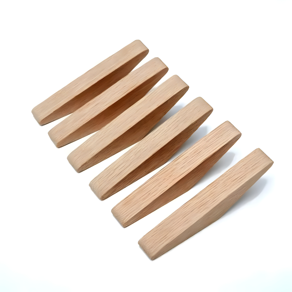 Wandhaken aus Massivholz, skulpturales Design, 2 & 4 Stk.