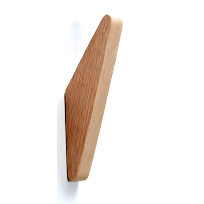 Wandhaken aus Massivholz, skulpturales Design, 2 & 4 Stk.
