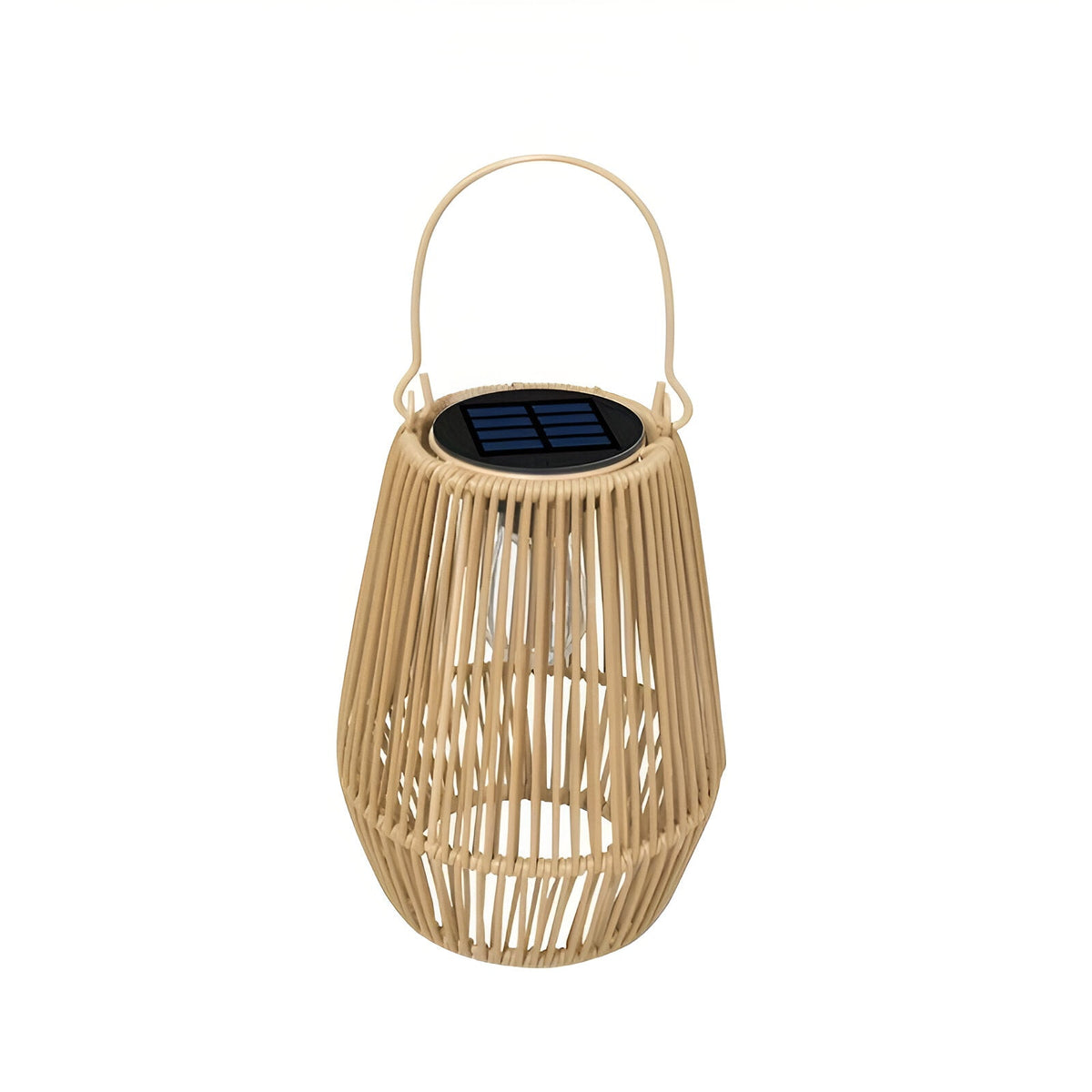 CageRattan Solar Hängelaterne aus Rattan, wasserdicht