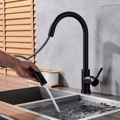 Küchenarmatur ausziehbar mit Touch-Sensor aus Messing