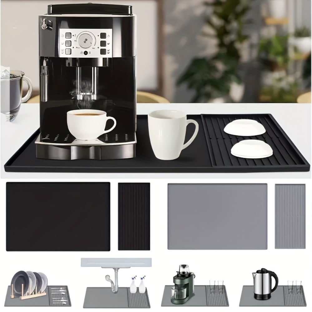 Silikon Kaffeemaschinen Unterlage 2-in-1 mit Abtropfmatte