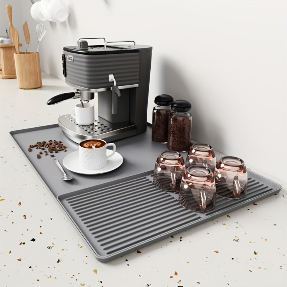 Silikon Kaffeemaschinen Unterlage 2-in-1 mit Abtropfmatte