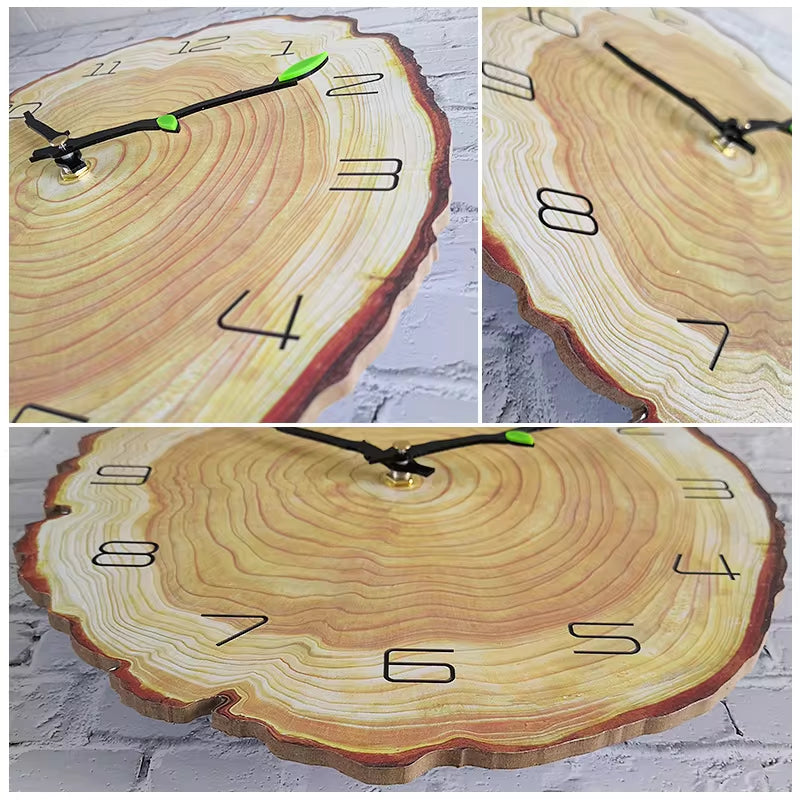 Vintage Wooden Wall Clock Modern Design Vintage Rustic Retro Clock Home Office Cafe Decoration Art Large Wall Watch