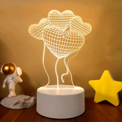 3D LED Lamp Creative 3D LED Night Lights Novelty Illusion Night Lamp 3D Illusion Table Lamp for Home Decorative Light