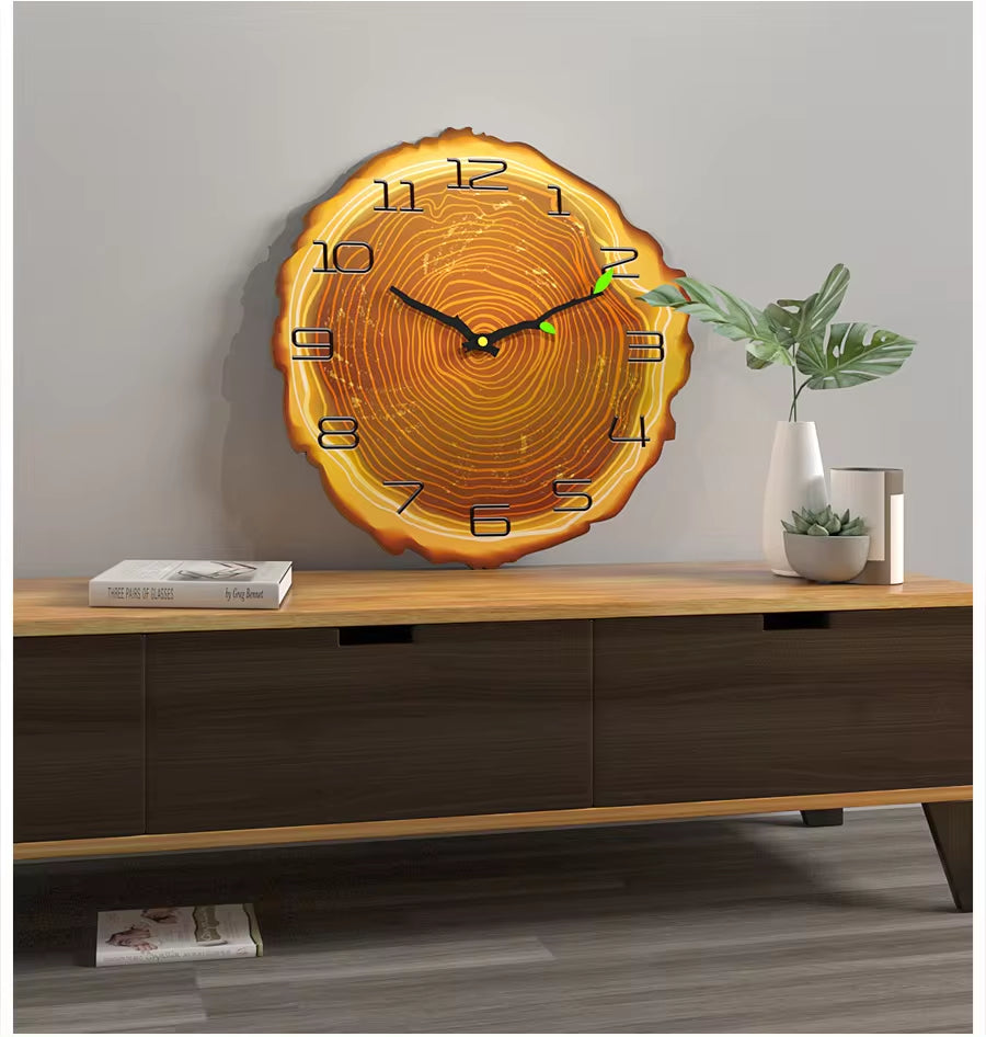 Vintage Wooden Wall Clock Modern Design Vintage Rustic Retro Clock Home Office Cafe Decoration Art Large Wall Watch