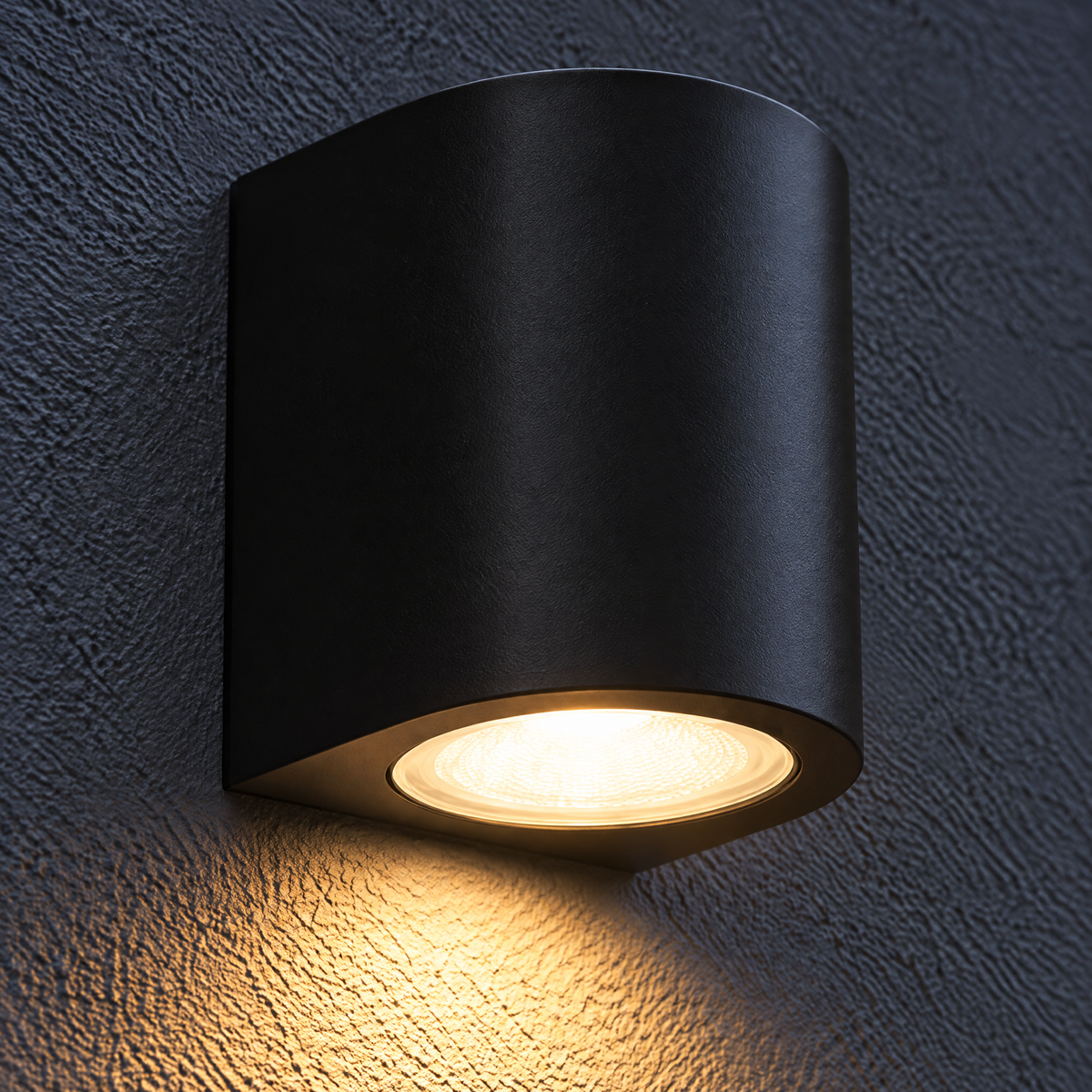 LED Aussenlampe Wand schwarz IP65 aus Aluminium