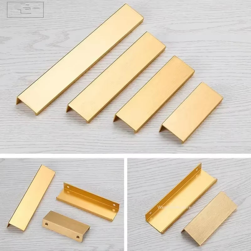 Verdeckte Schrankgriffe zum Aufstecken aus Aluminium