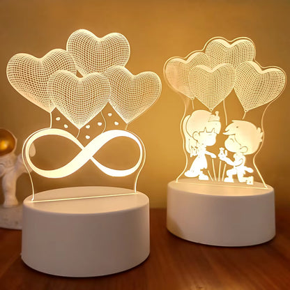 3D LED Lamp Creative 3D LED Night Lights Novelty Illusion Night Lamp 3D Illusion Table Lamp for Home Decorative Light