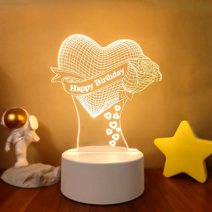3D LED Lamp Creative 3D LED Night Lights Novelty Illusion Night Lamp 3D Illusion Table Lamp for Home Decorative Light