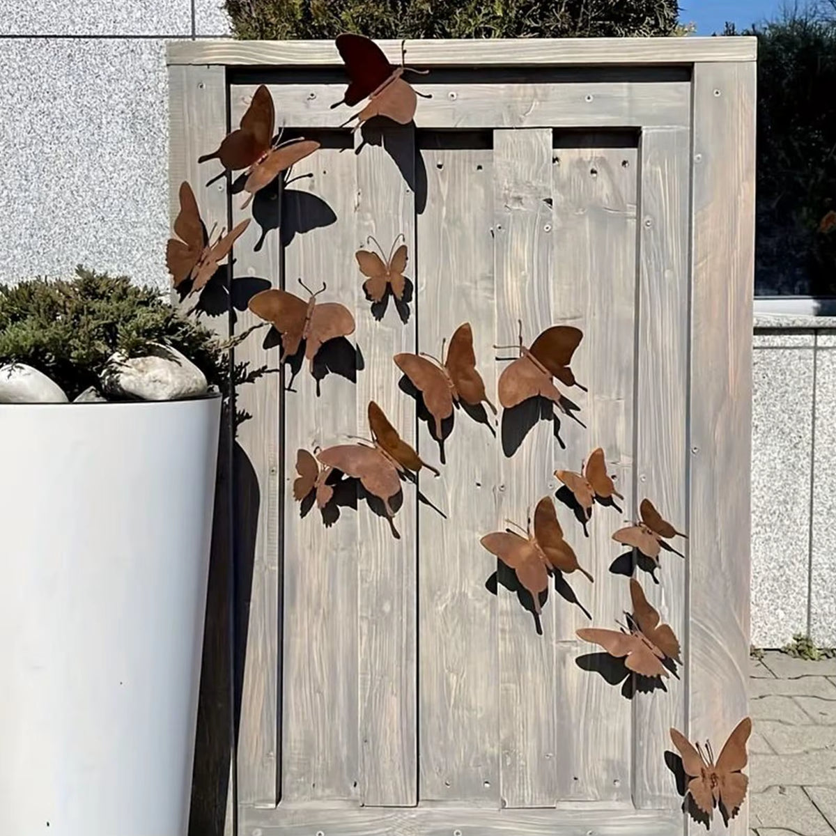 Schmetterling Wanddeko aus Metall, 15er Set