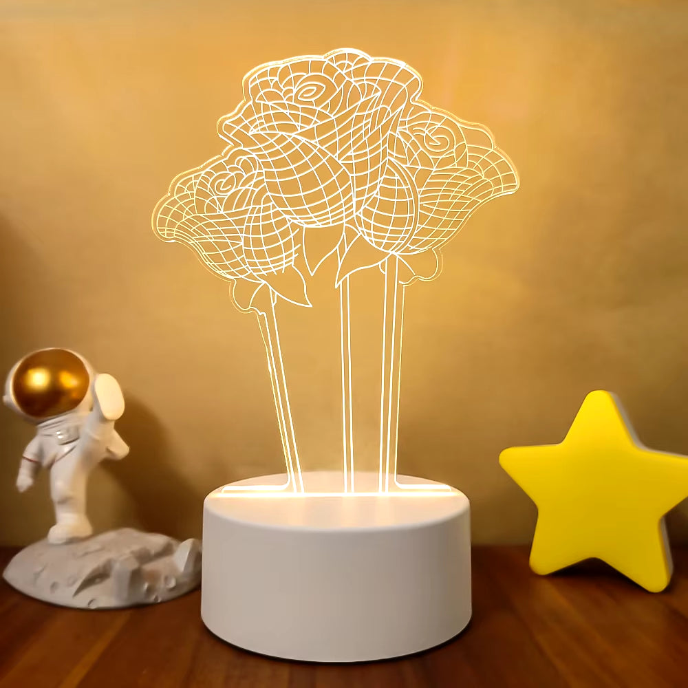 3D LED Lamp Creative 3D LED Night Lights Novelty Illusion Night Lamp 3D Illusion Table Lamp for Home Decorative Light