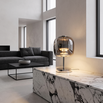 Gleam Lamp – rauchgraue Glaslampe