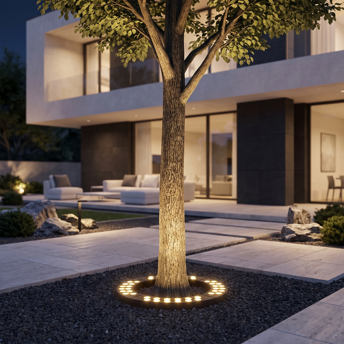 LED Ring Strahler für Bäume