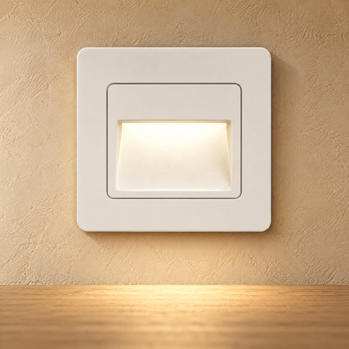 LED Treppenbeleuchtung 8,6 x 8,6 cm, Wandeinbauleuchte