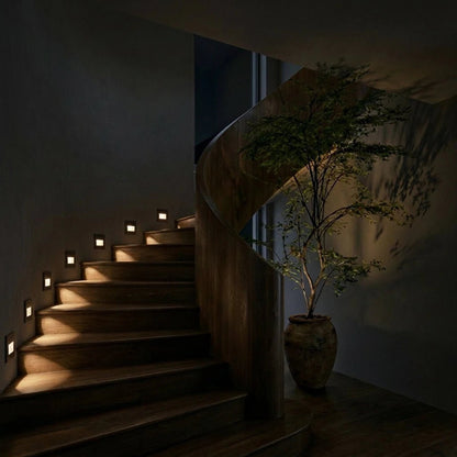 LED Treppenbeleuchtung 8,6 x 8,6 cm, Wandeinbauleuchte