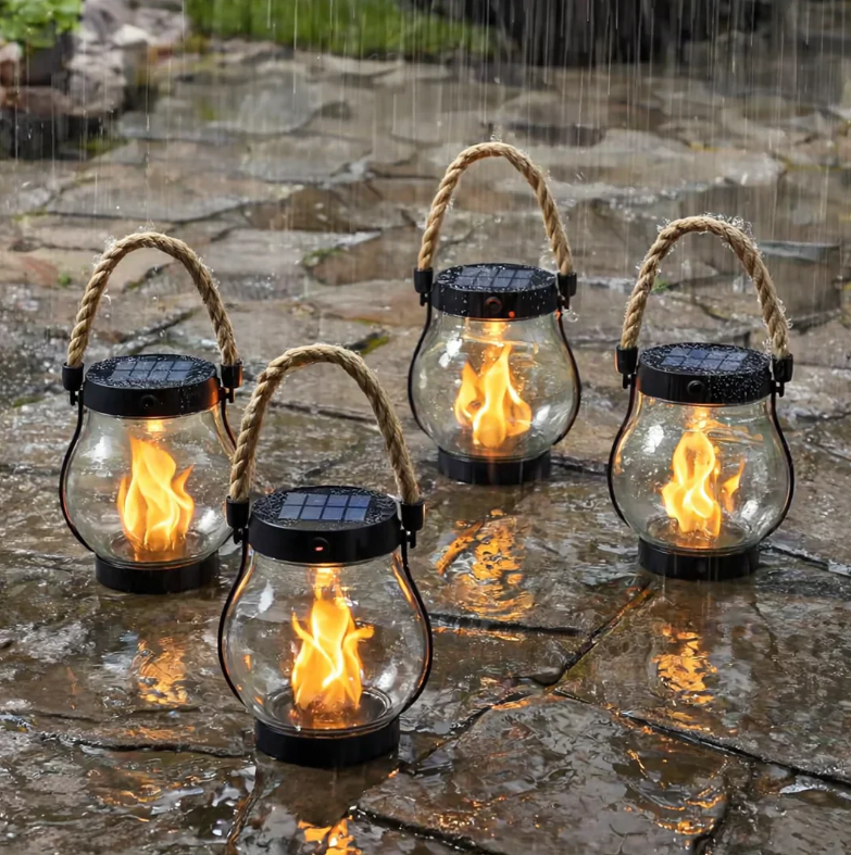 Solarleuchte Garten zum Aufhängen Ø 12 cm, USB aufladbar