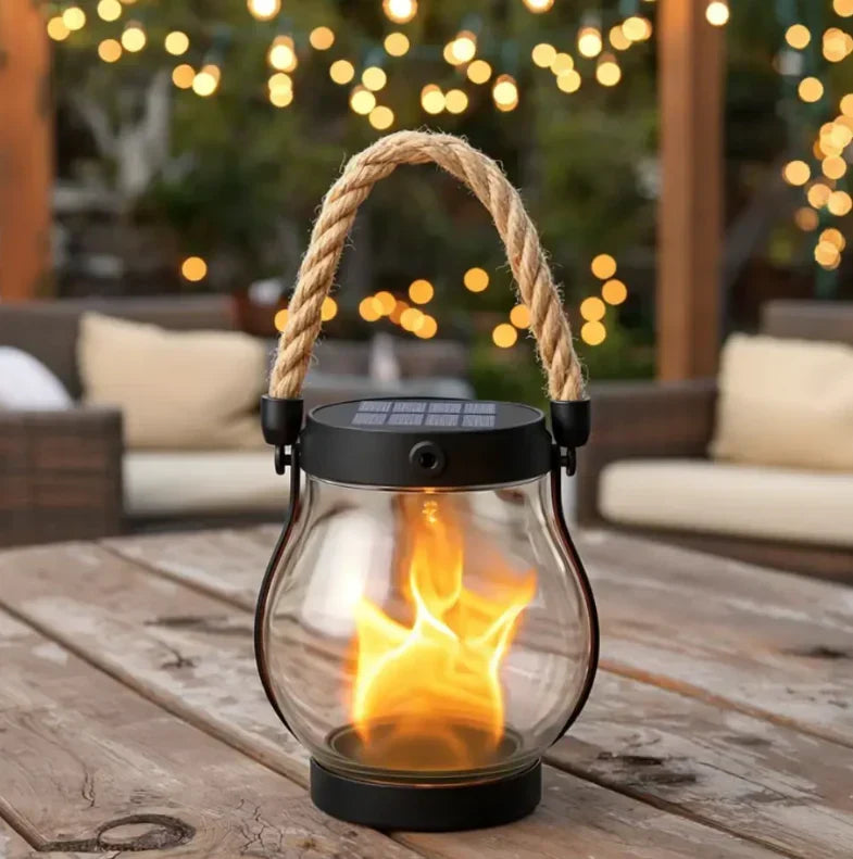 Solarleuchte Garten zum Aufhängen Ø 12 cm, USB aufladbar