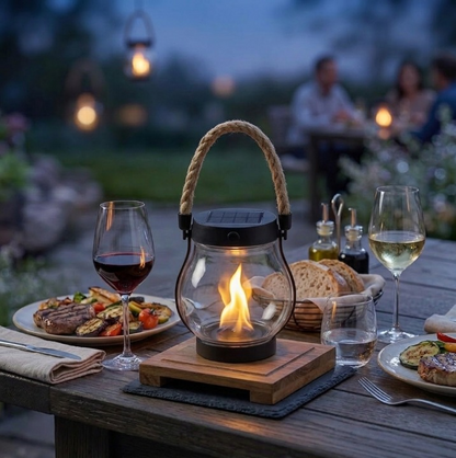 Solarleuchte Garten zum Aufhängen Ø 12 cm, USB aufladbar