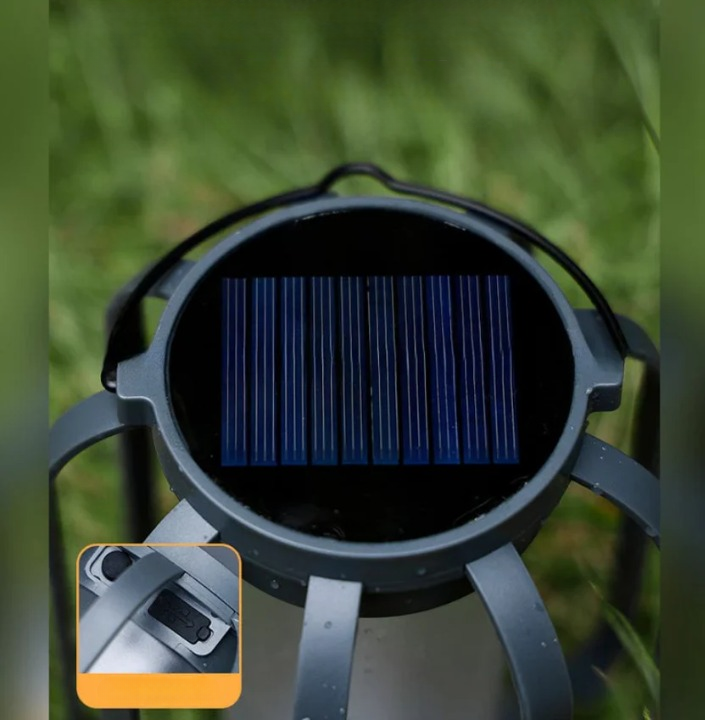 Solarleuchte Garten zum Aufhängen Ø 12 cm, USB aufladbar