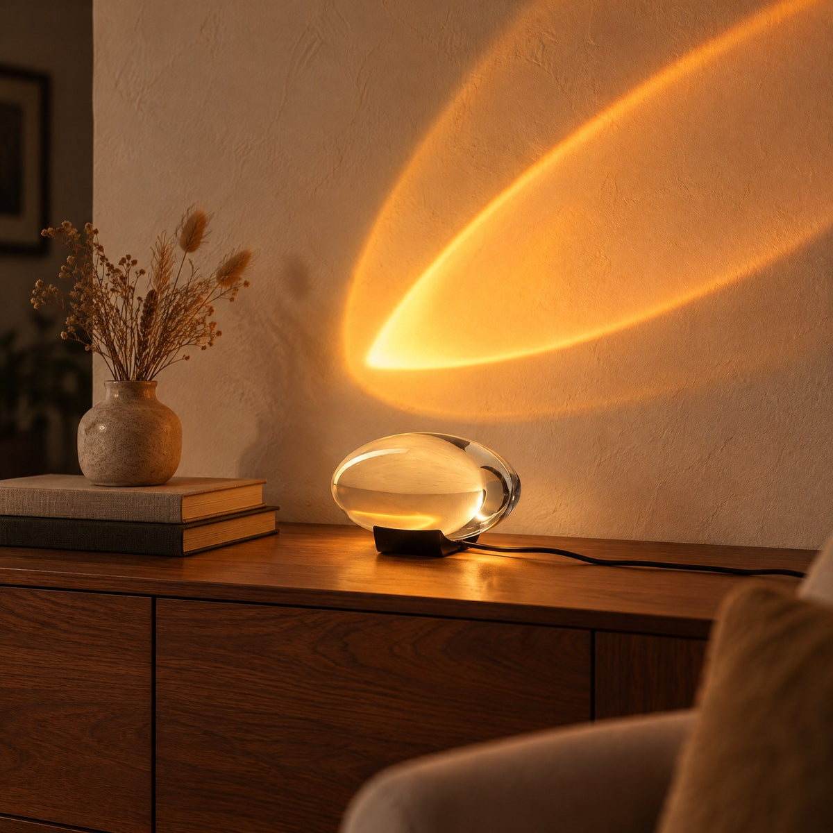 Sunset Lampe im Kristall-Design 15,5 cm, 4 Lichtfarben